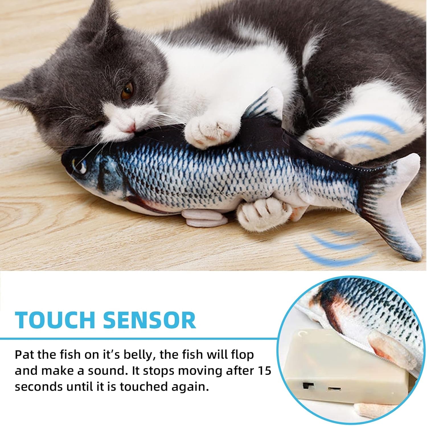 tocirelo-cat-toys-flopping-fish-with-catnip-moving-cat-toy-interactive-for-indoor-cats-kitten-kicker-floppy-dog-toy-11-electric-realistic-plush-wiggle-fish-for-kitty-exercise