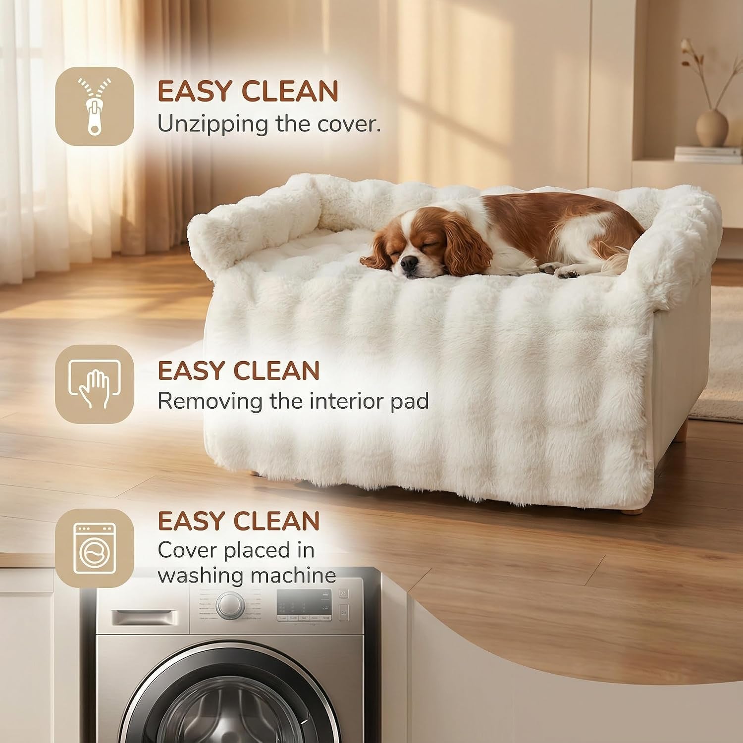 calming-dog-bed-for-couch-29-5-x-29-5-inch-dog-sofa-mat-machine-washable-3-sided-bolster-faux-rabbit-fur-plush-non-slip-bottom-water-resistant-furniture-protector-for-small-medium-dogs-cats