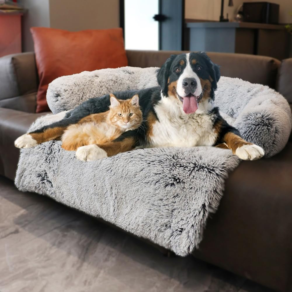 calming-dogs-cats-bed-mats-dog-pad-washable-removable-couch-cover-plush-long-fur-mat-for-pets-waterproof-lining-perfect-for-small-medium-and-large-dogs-and-cats-gradient-gray-36x31