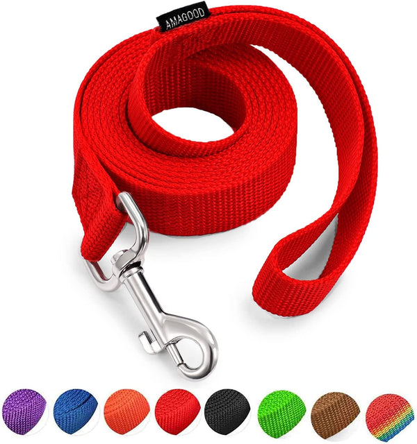 AMAGOOD 6 FT Puppy/Leash, Strong Traditional Style with Easy to Use Collar Hook, Great for Small, Medium and Large Dogs (5/8In X 6 Ft, Purple)23