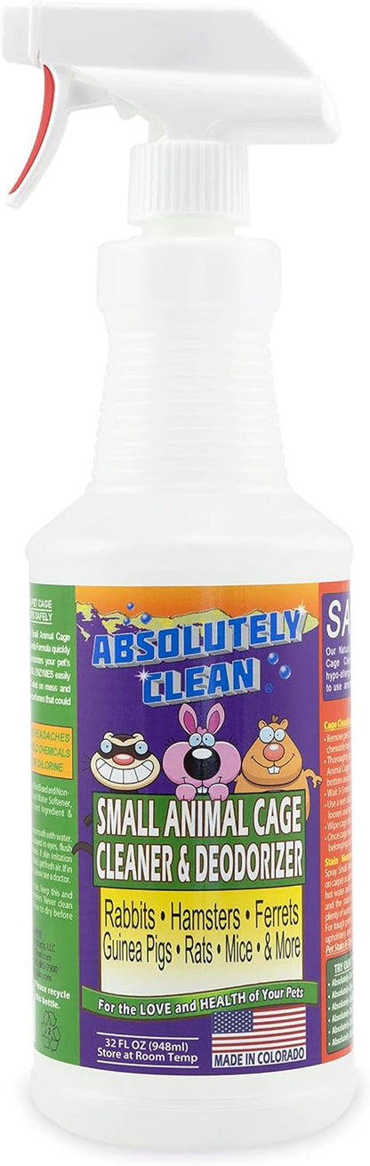 Amazing Small Animal Cage Cleaner, Just Spray/Wipe, Easily Removes Messes & Odors - Hamster Cages, Mice, Rat Cage, Guinea Pig Cage, Rabbit Cage, Ferret Cage, Dog Cage - USA Made9