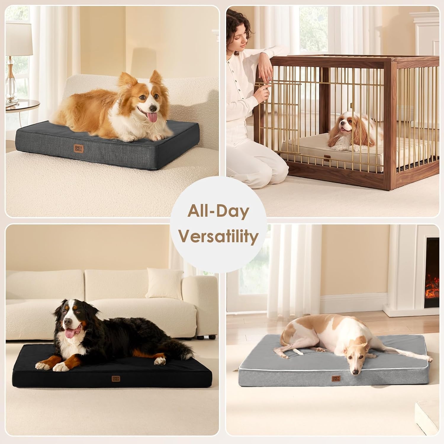 eheyciga-medium-memory-foam-dog-crate-bed-washable-30x20inch-grey-high-density-egg-crate-foam-waterproof-liner-removable-easy-clean-cover-non-slip-bottom-fits-crate-floor-and-sofa