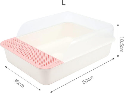 Dog Potty Training Toilet ﻿ Open Top Cat Litter Box Large Plastic Removable Easy Cleaning Litterbox Can Hold 8L, Suitable for 15KG(B)4
