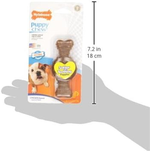 Nylabone Puppy Chew Teething Ring Bone Dog Toy, Chicken Flavor, X-Small | Soothing Teething Toys for Puppies, Puppy Enrichment, & Teething Relief, Freezable for Added Comfort, Dogs up to 15 Lbs3