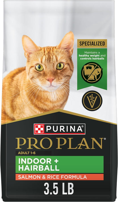 Purina Pro Plan Hairball Management, Indoor Cat Food, Salmon and Rice Formula - 7 Lb. Bag14