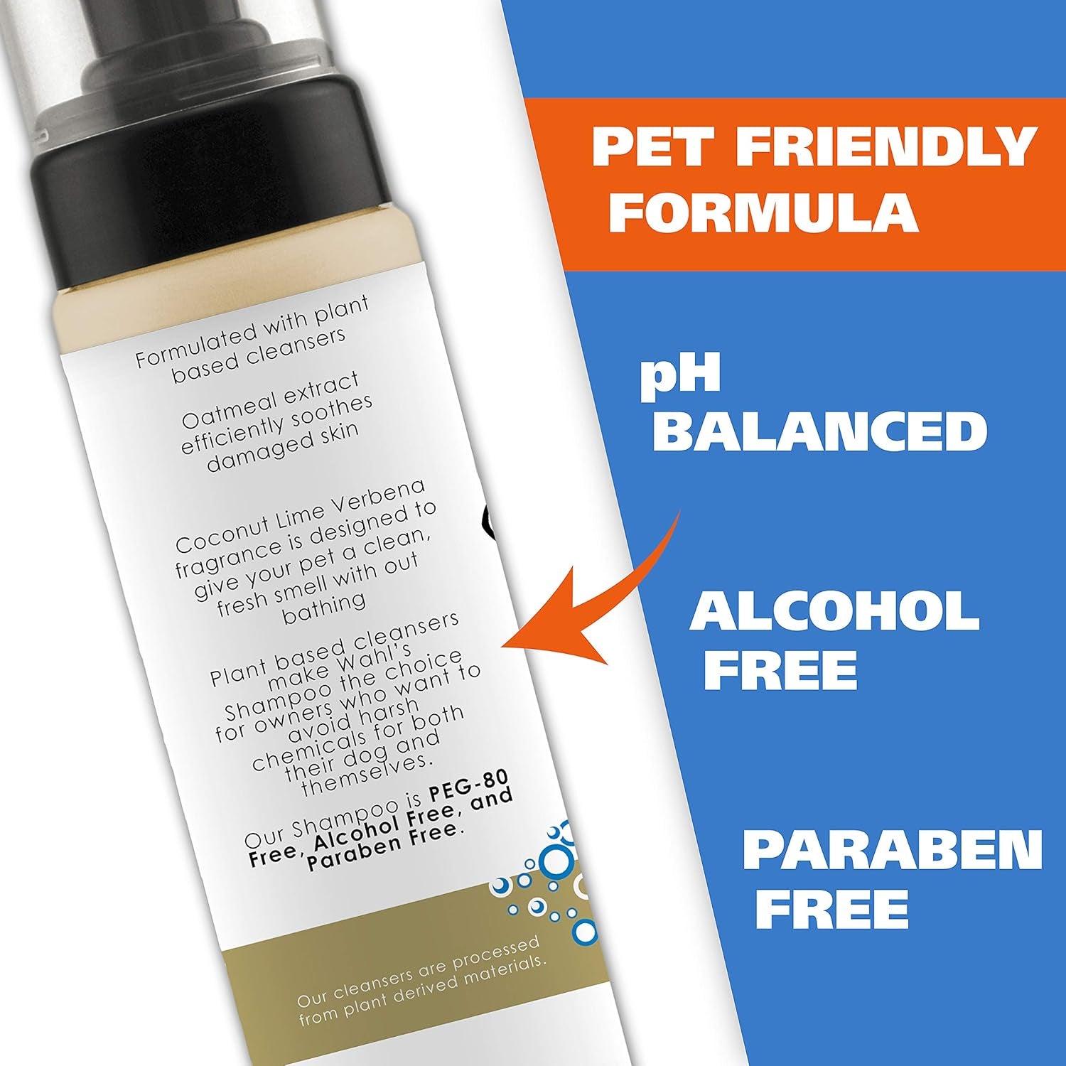 wahl-waterless-no-rinse-shampoo-for-animals-coconut-lime-verbena-7-1-oz-quick-clean-ups-for-dogs-no-bath-needed-oatmeal-formula-cleans-conditions-detangles-moisturizes-dogs-fur-model-820015a