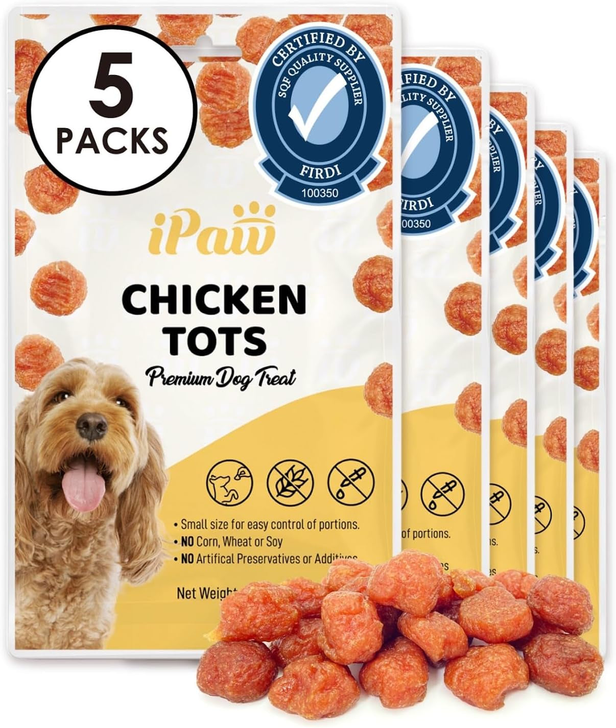 ipaw-chicken-tots-dog-treat-sqf-certified-production-process-training-treat-puppy-training-human-grade-training-reward-hypoallergenic-easy-to-digest