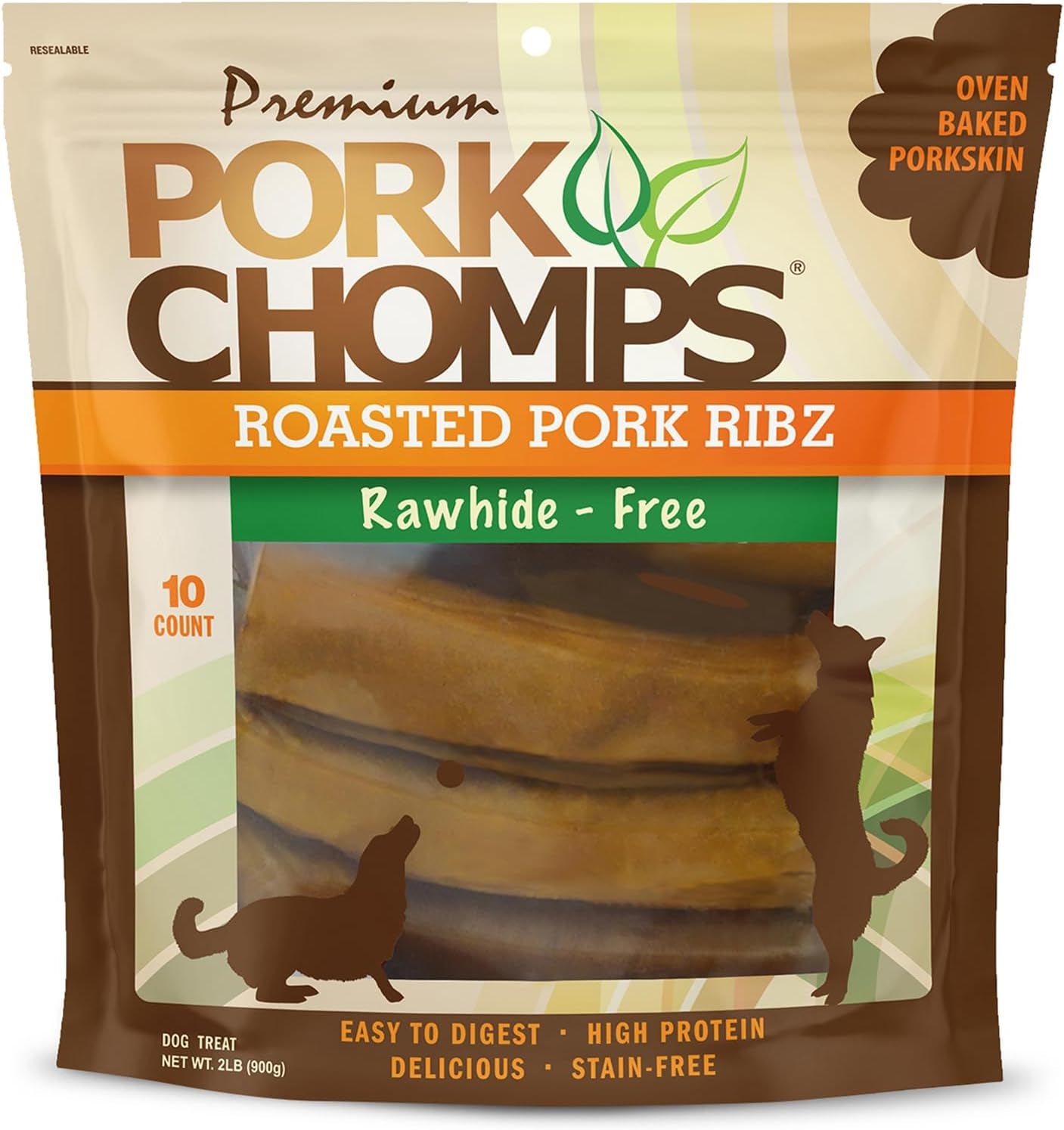 pork-chomps-roasted-pork-skin-dog-chews-6-inch-rib-shapes-10-count-pack-of-1-long-lasting-treats-for-dogs-high-protein-rawhide-free-low-fat-healthy-delicious-chews
