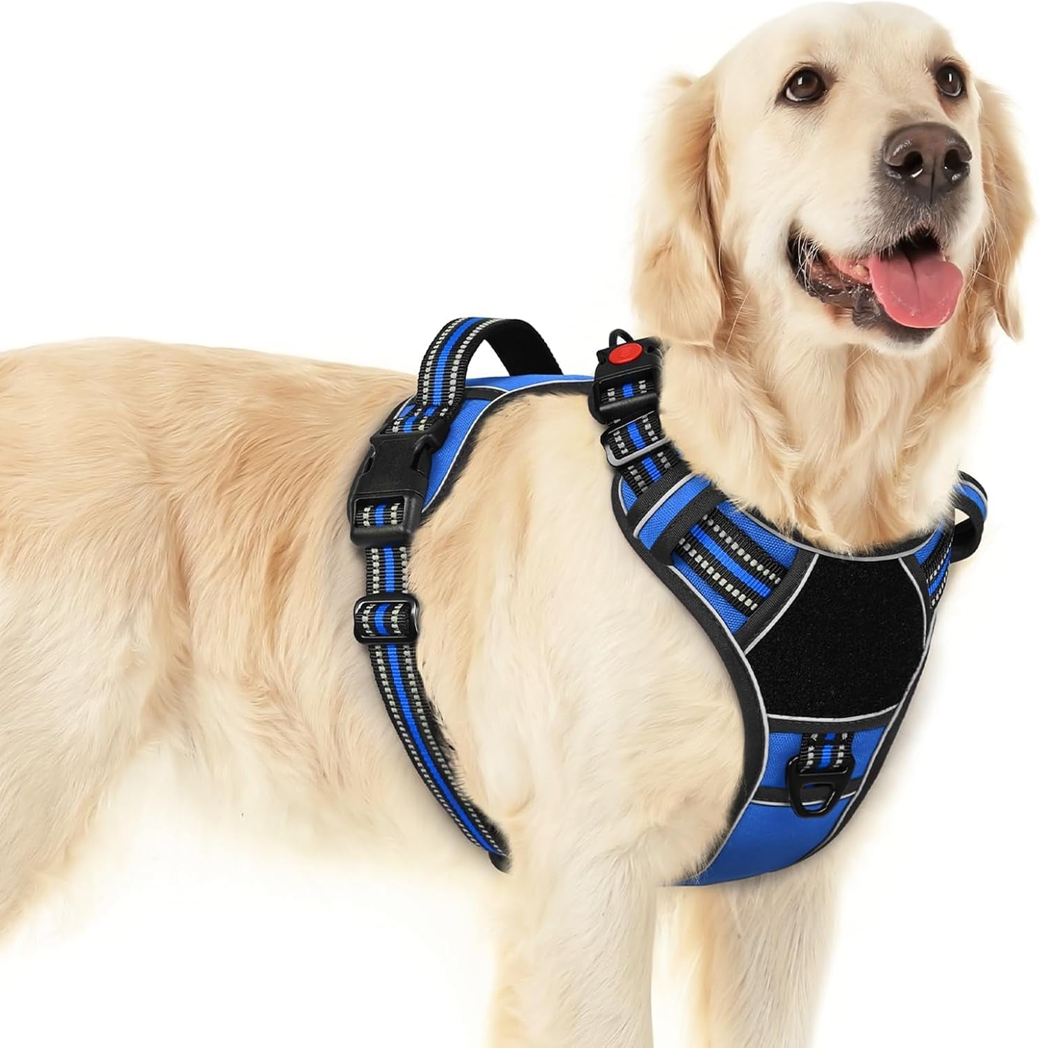 eagloo-dog-harness-no-pull-for-large-dogs-easy-on-off-with-3-buckles-no-choke-with-front-clip-adjustable-fit-molle-system-reflective-vest-easy-control-for-walking-black-large