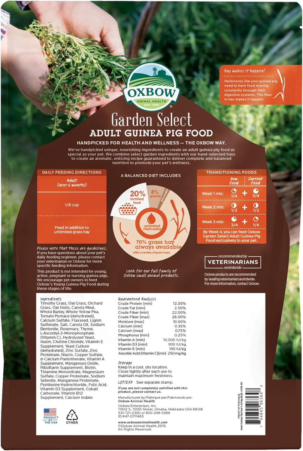 oxbow-garden-select-adult-guinea-pig-food-pellets-with-vitamin-c-8-lb-non-gmo-adult-guinea-pig-pellets-with-timothy-orchard-and-oat-hay-vitamins-and-minerals-high-fiber-made-in-usa