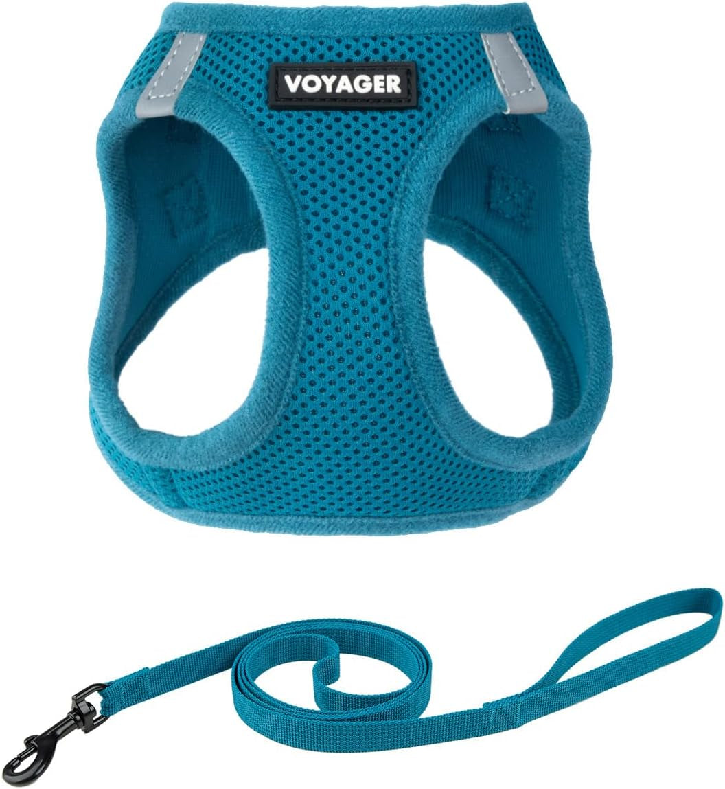 voyager-step-in-pet-harness-all-weather-mesh-adjustable-step-in-harness-for-cats-and-dogs-by-best-pet-supplies-307-set-moss-green-m