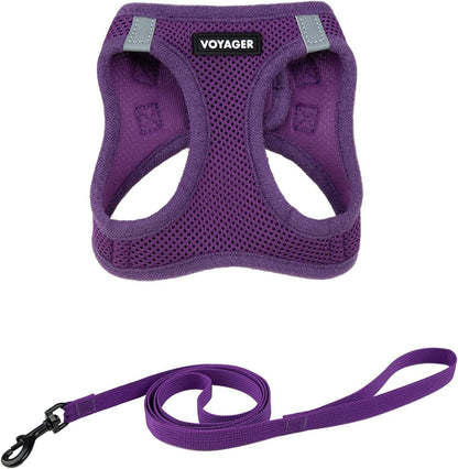 Voyager Step-In Pet Harness - All Weather Mesh, Adjustable Step in Harness for Cats and Dogs by Best Pet Supplies - 307 Set Moss Green, M7