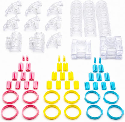 94 Pcs DIY Hamster Tunnel Tube Set, Clear Small Animal Cage Tube Kit Can Easy Viewing, 2-Inch Diameter Exercise Playground for Dwarf Hamsters, Mice & Gerbils4