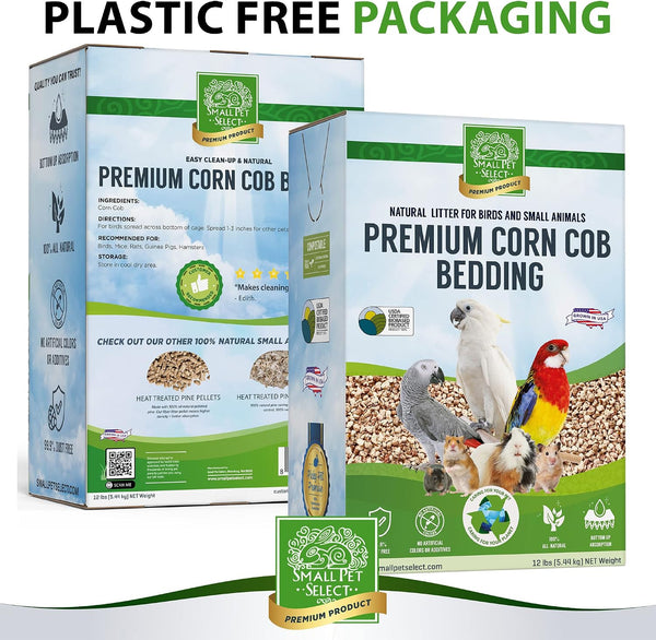 Small Pet Select Corn Cob Bedding & Litter, 100% Natural, 12 Lb | Safe Absorbent Cage Litter, Low Dust, for Hamsters, Guinea Pigs, Birds, Gerbils, Reptiles & Small Pets6