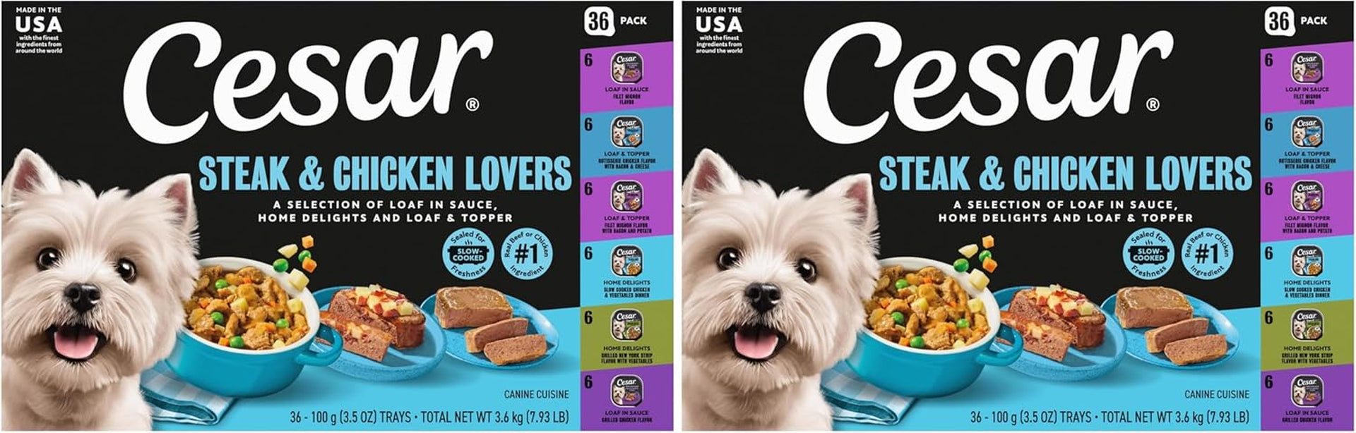 cesar-wet-dog-food-steak-lovers-variety-pack-3-5-oz-36-count-real-meat-1-ingredient-easy-peel-trays-100-complete-balanced-no-fillers-no-added-sugar-no-artificial-flavors