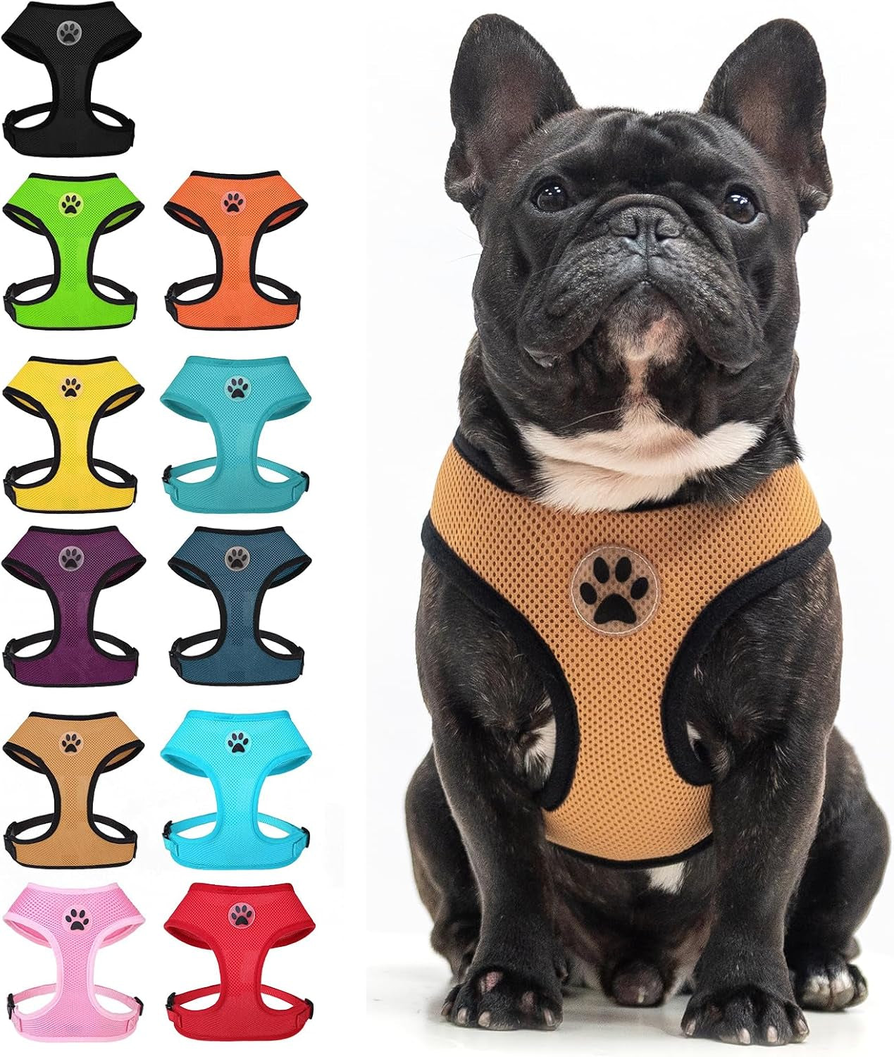 bingpet-small-dog-harness-no-pull-dog-harness-small-sized-dogs-soft-light-breathable-mesh-puppy-vest-with-safety-buckle-adjustable-step-in-pet-harnesses-for-easy-walking-running-training