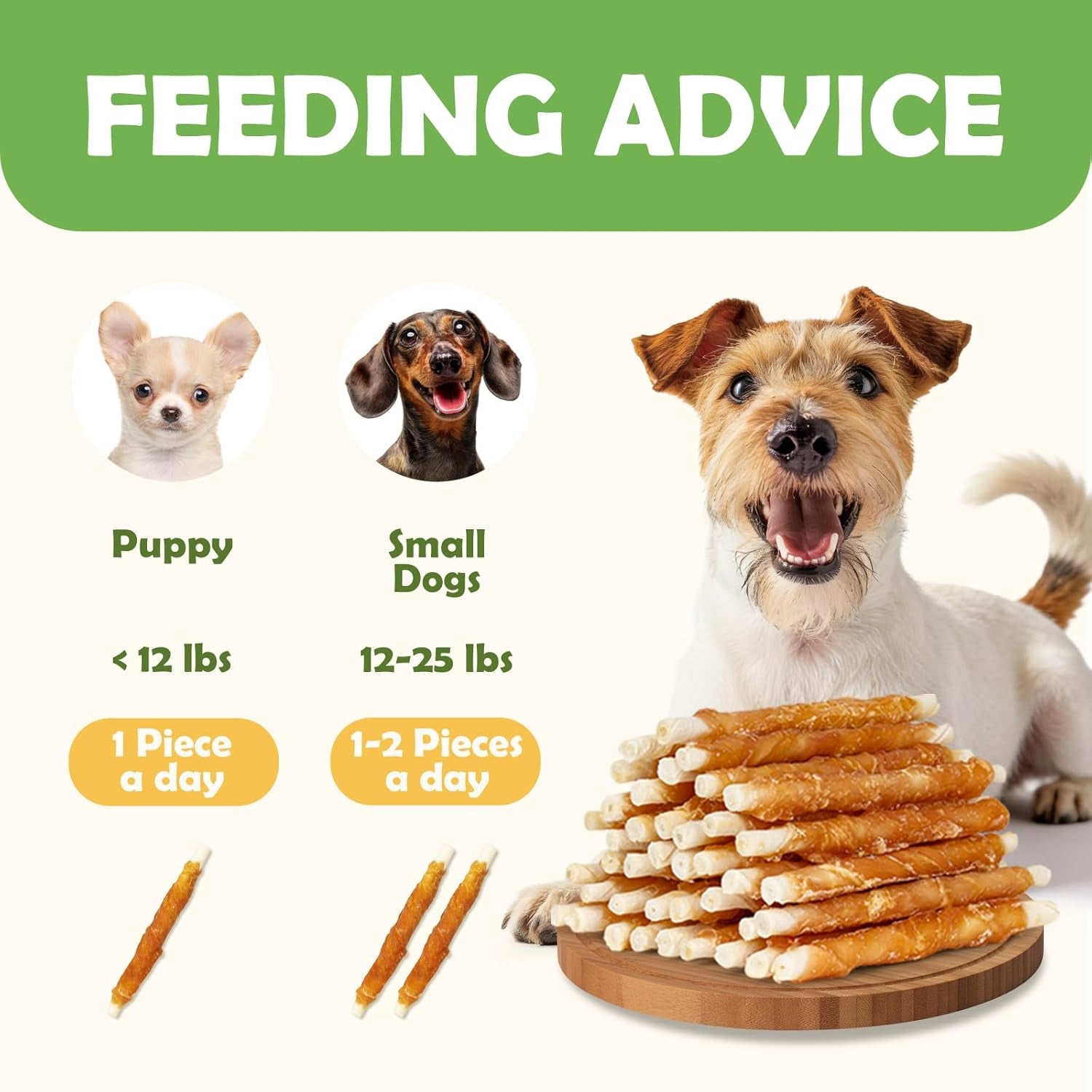 mon2sun-dog-treats-5-inch-chicken-wrapped-rawhide-sticks-14-11-oz-long-lasting-chew-engagement-dental-friendly-chewing-support-sized-for-puppies-and-small-dogs