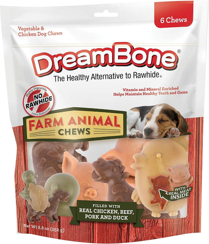 Dreambone Chicken Dinochews Dog Treats, Daily Rawhide-Free Chew, Digests Safely and Completely, with Real Protein, Chicken and Veggies, 14 Count12