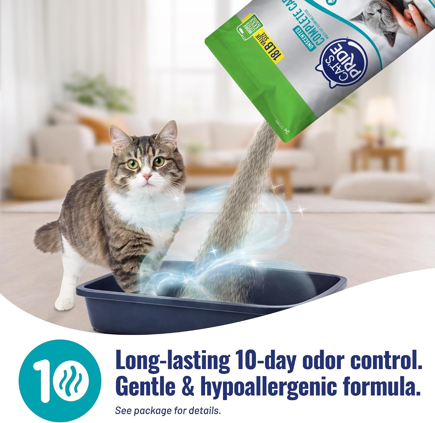 cats-pride-premium-lightweight-clumping-litter-complete-care-up-to-10-days-of-powerful-odor-control-hypoallergenic-multi-cat-unscented-18-pounds