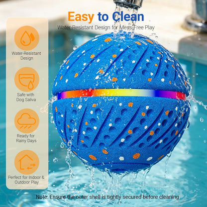 Interactive Dog Ball Toy for Small Medium Dogs – Automatic Rolling, Bouncing & Moving Dog Toy with LED Lights, 2-In-1 Fetch Toy, Durable E-TPU, USB Rechargeable (2.8” Blue)5