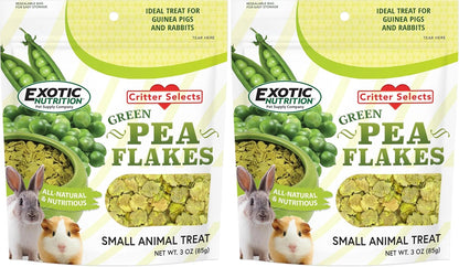 Exotic Nutrition Green Pea Flakes 3Oz. - Healthy & Unique Treat - Rat, Degu, Prairie Dog, Chinchilla, Hedgehog, Parrot, Guinea Pig, Rabbit, Hamster9