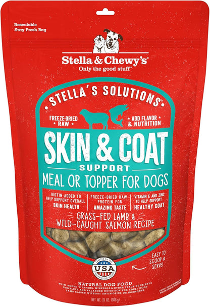Stella & Chewy'S – Stella’S Solutions Skin & Coat Boost – Grass-Fed Lamb & Wild-Caught Salmon Dinner Morsels – Freeze-Dried Raw, Protein Rich, Grain Free Dog Food – 4.25 Oz Bag9