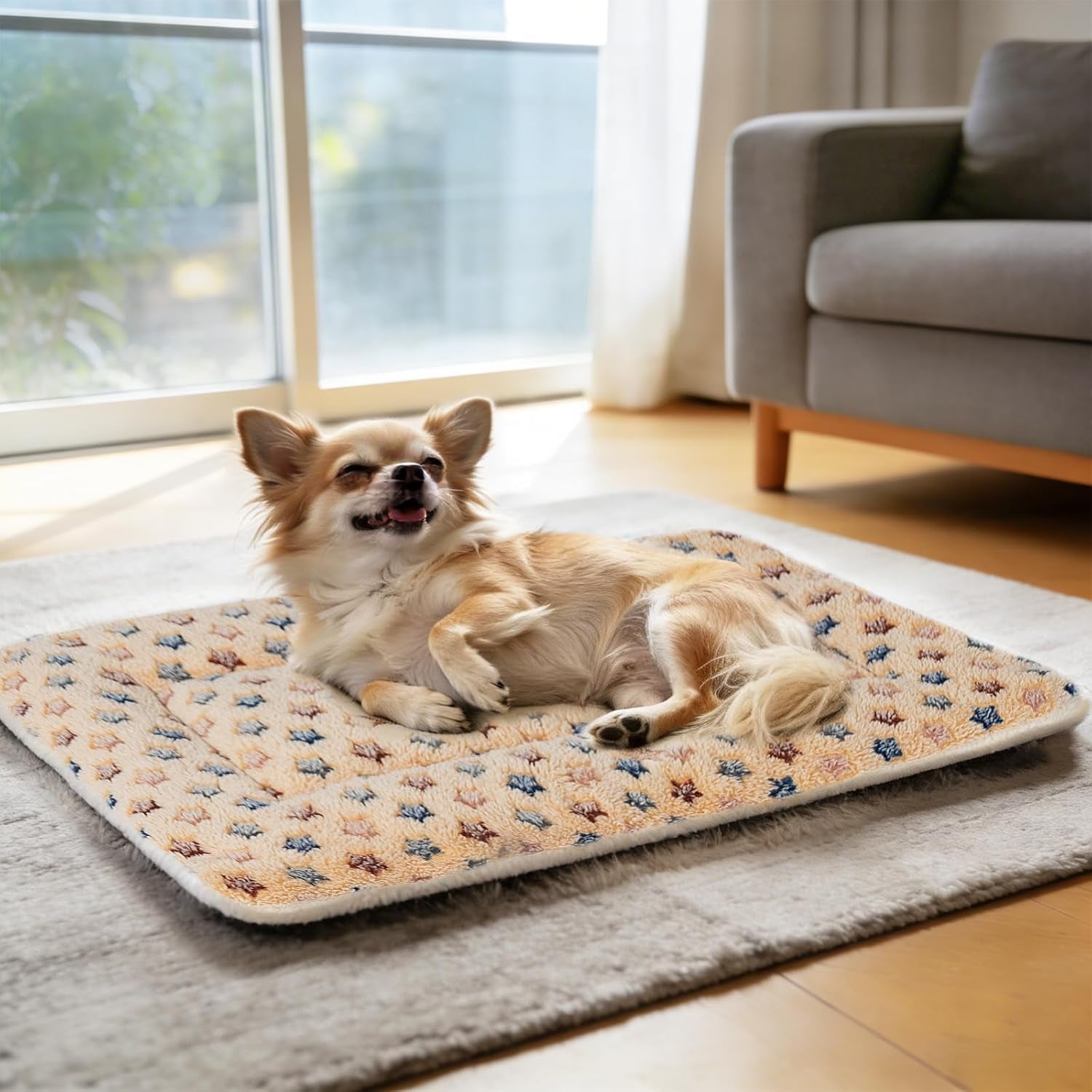 mora-pets-dog-crate-pad-ultra-soft-pet-bed-with-cute-star-print-washable-mat-for-large-medium-small-dogs-reversible-fleece-kennel-liner-cat-bed-23-x-18-inch-brown