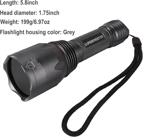 S3 365Nm UV Flashlight with 3 Leds | Powerful Blacklight, Pet Urine Detection, Resin Curing, Rocks, Scorpion7