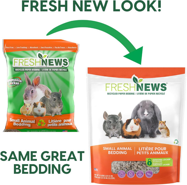 Fresh News Recycled Paper Bedding, Small Animal Bedding, 40 Liters, Packaging May Vary2