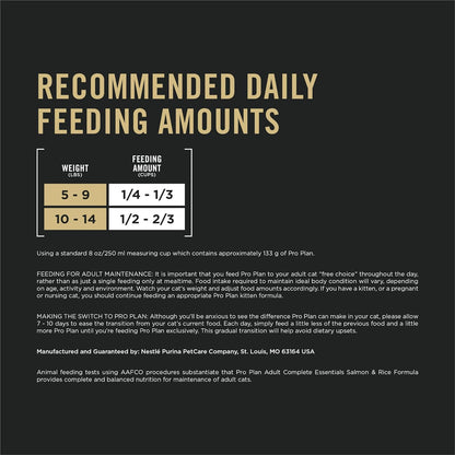 Purina Pro Plan High Protein Cat Food with Probiotics for Cats, Salmon and Rice Formula - 7 Lb. Bag6
