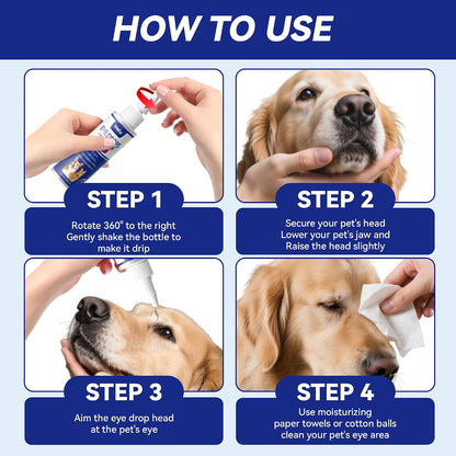 Wellix Pet Eye Drops for Dog & Cat, Non-Irritating Taurine Dog Eye Drop | Dog & Cat Eye Infection Treatment to Soothe Eye Allergy, Dry Eyes Pink Eyes, Dog Tear Stain Cleaner | Mild Herbal Blend, 60Ml7