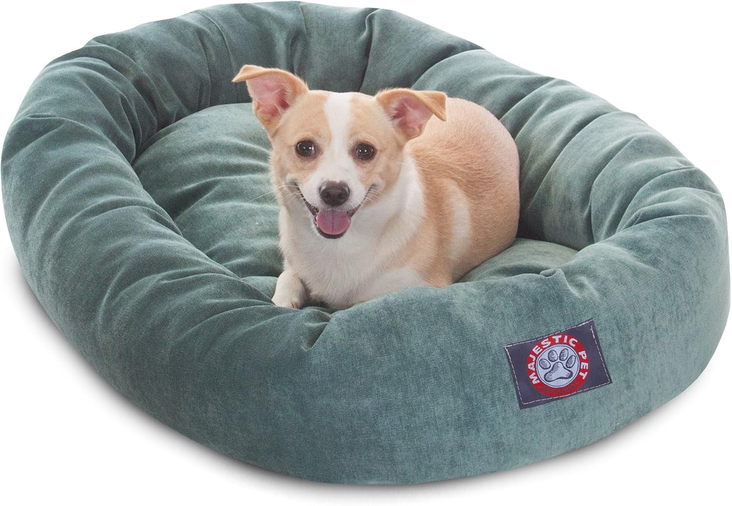 majestic-pet-40-inch-micro-velvet-calming-dog-bed-washable-cozy-soft-round-dog-bed-with-spine-for-head-support-fluffy-donut-dog-bed-40x29x9-inch-round-pet-bed-large-pearl
