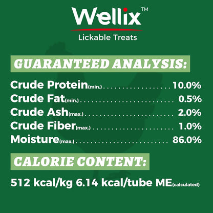 Wellix Lickable Cat Treats Grain-Free Chicken & Cat Grass Flavor (24 Count) | Low-Calorie Squeezable up Cat Treats with Cat Grass & FOS for Gentle Hairball Control, Digestive & Gut Health Support7