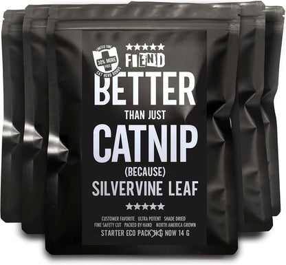 Catnip + Silvervine Safety-Cut Fine Cat Nip + Silver Vine 1.5 Cup (1.8 Oz) | VEGAN Ultra Potent Bulk Rescue Pack - North American - Go Ahead, Create a Monster! Human Food Grade FIEND6