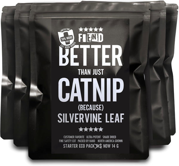 Catnip + Silvervine Safety-Cut Fine Cat Nip + Silver Vine 1.5 Cup (1.8 Oz) | VEGAN Ultra Potent Bulk Rescue Pack - North American - Go Ahead, Create a Monster! Human Food Grade FIEND6