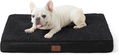 Bedsure Washable Dog Beds Large Sized Dog with Comfy Sherpa, 36X27In Grey | Orthopedic Egg Crate Foam,Comfort Support Flat Rectangle Pet Mat,Non-Slip Bottom,Removable Cover,For Large Breed up to 55 Lbs39