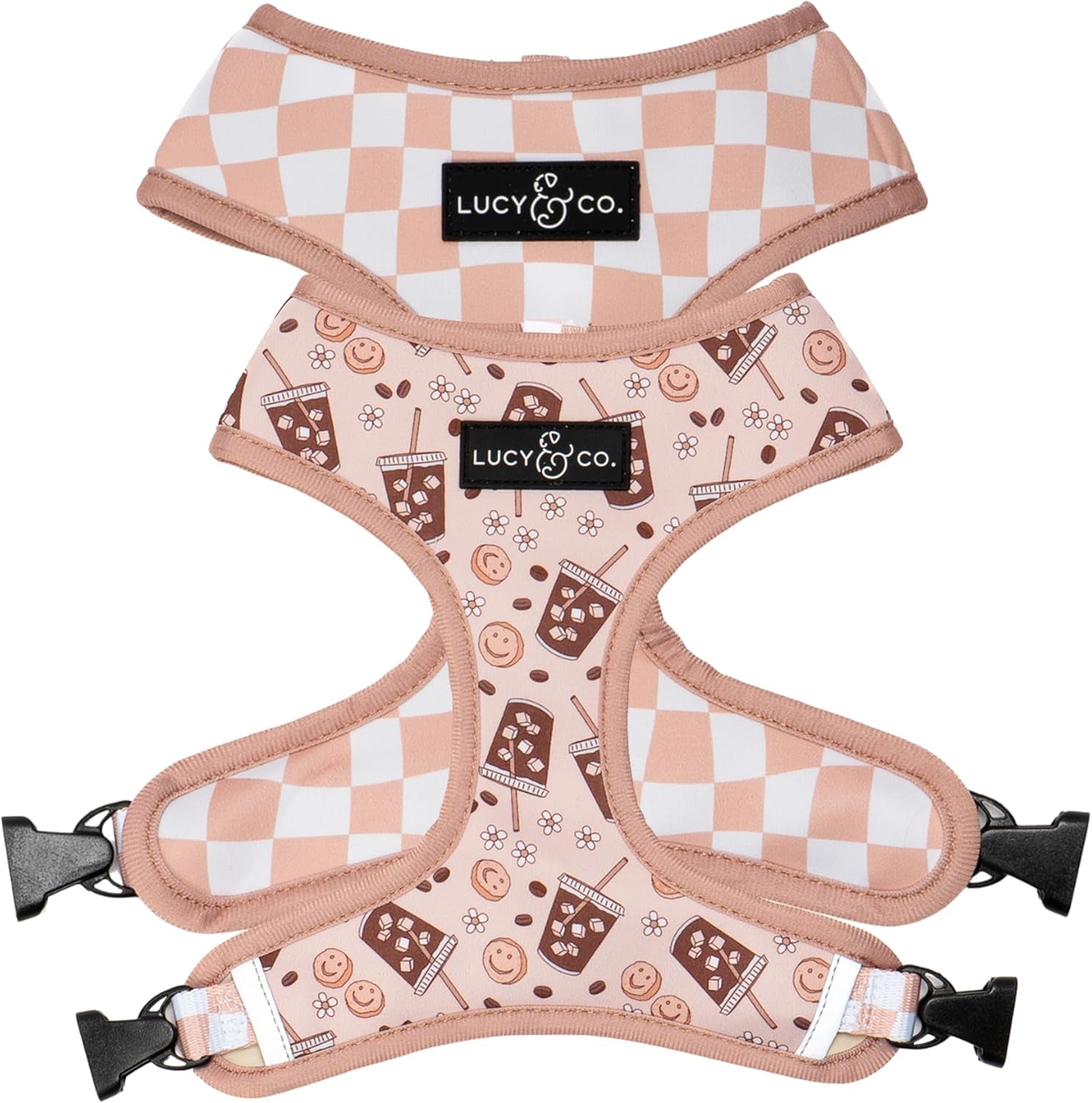 lucy-co-reversible-dog-harness-water-repellent-neoprene-dual-print-design-easy-swap-style-adjustable-comfort-fit-take-a-bow-reversible-harness-small