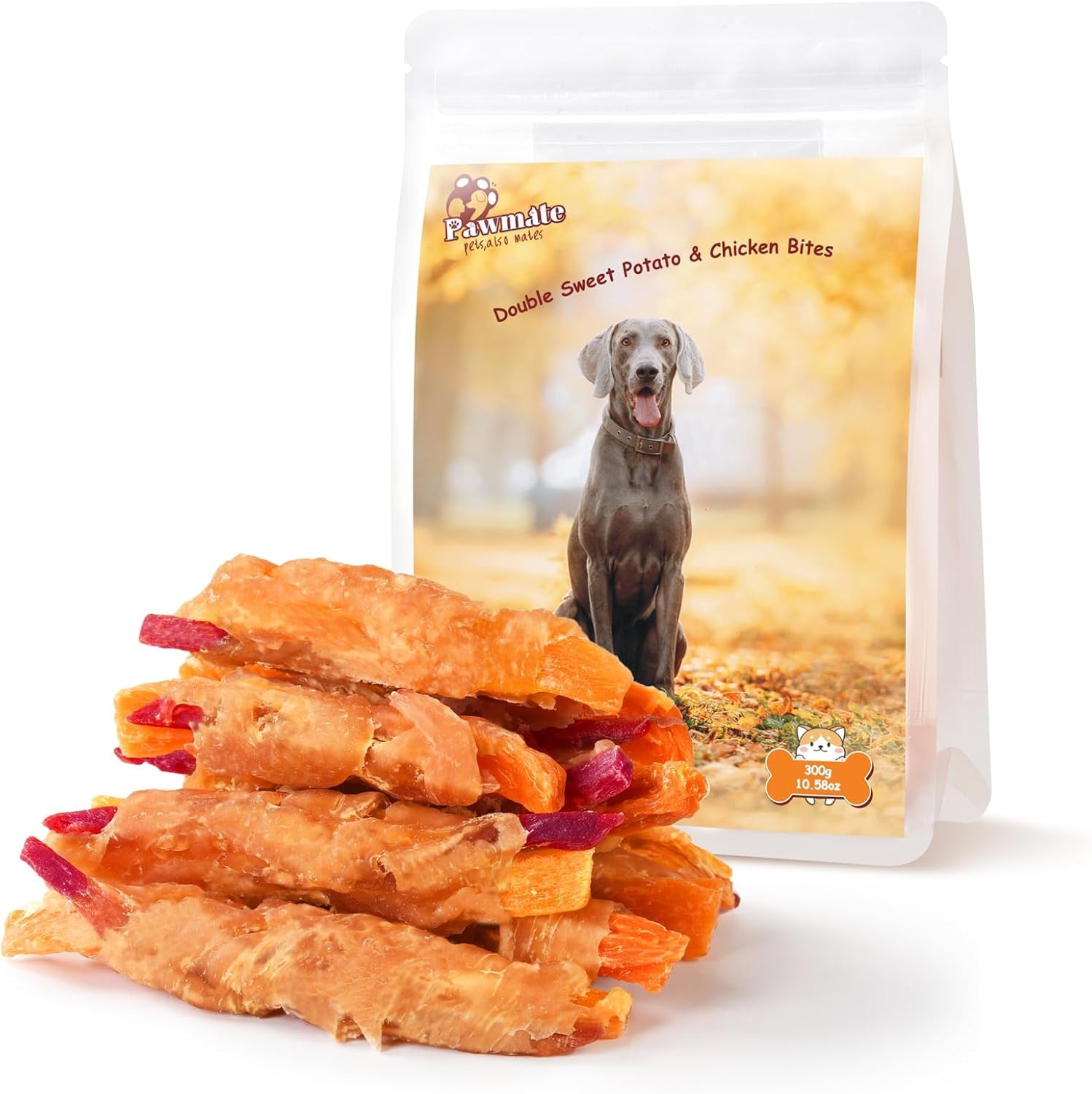 pawmate-duck-double-purple-sweet-potato-wraps-dog-treats-healthy-low-fat-dog-jerky-high-protein-for-training-treats-snacks-chewy-for-small-medium-large-dogs-12-15-counts