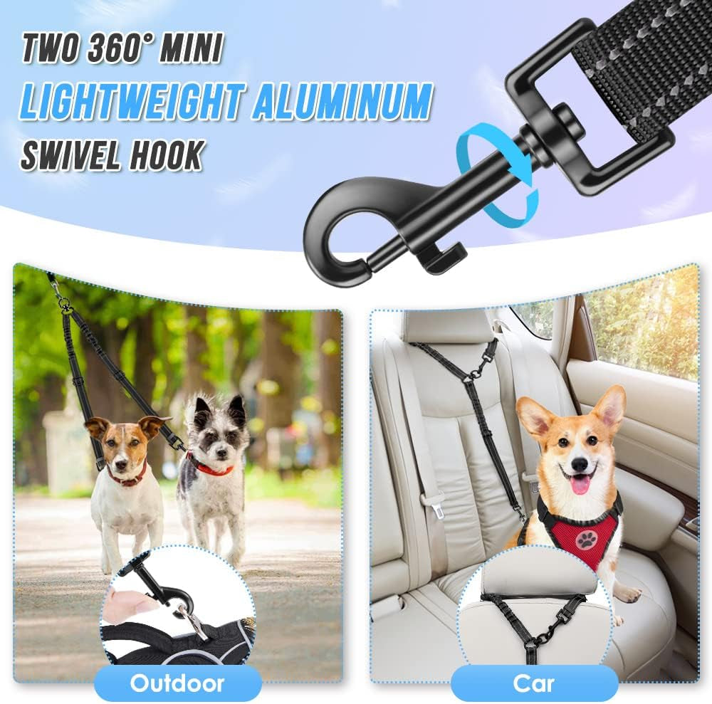 autowt-double-dog-leash-no-tangle-360-swivel-rotation-reflective-lead-attachment-adjustable-length-dual-two-dogs-lead-splitter-comfortable-shock-absorbing-walking-training-for-2-dogs
