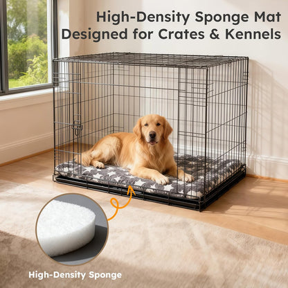 Dog Bed Mat, Dual-Sided Dog Crate Bed Mat - Ultra Soft & Machine Washable Kennel Pad for Small Dogs, All-Season Comfort Pet Bed for Crates, Travel, and Home, Star Gray, 24 X 16 Inch4