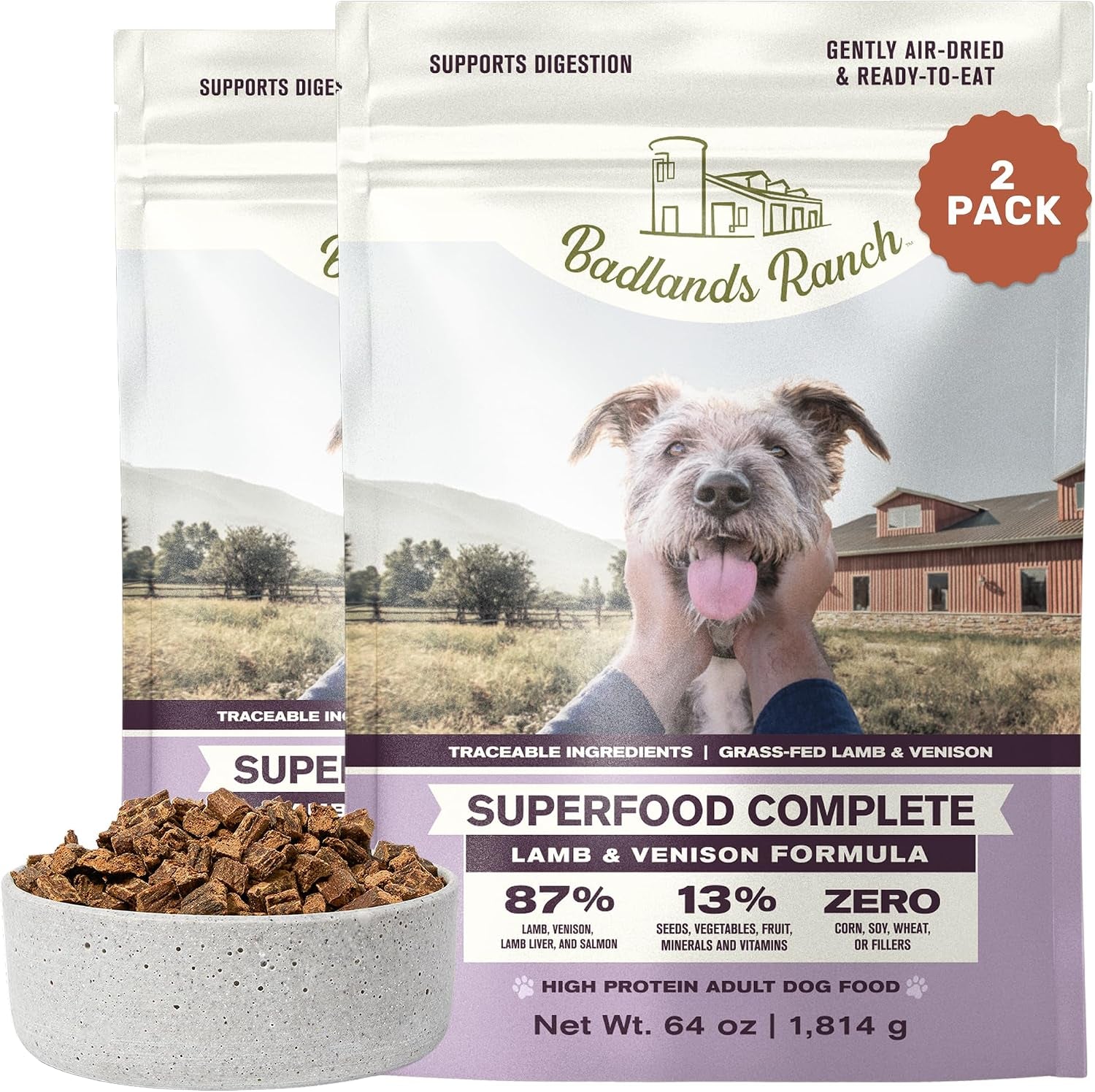 badlands-ranch-by-katherine-heigl-superfood-complete-air-dried-beef-dog-food-high-protein-with-superfoods-for-daily-wellness-consistent-nutrition-24-oz
