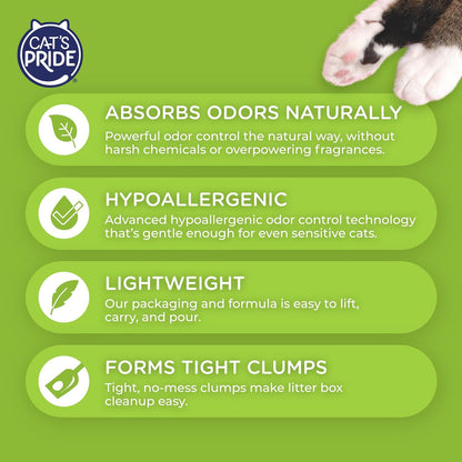 Cat'S Pride Lightweight Clumping Litter: Natural - Powerful Odor Control - Unscented, 10 Pounds3
