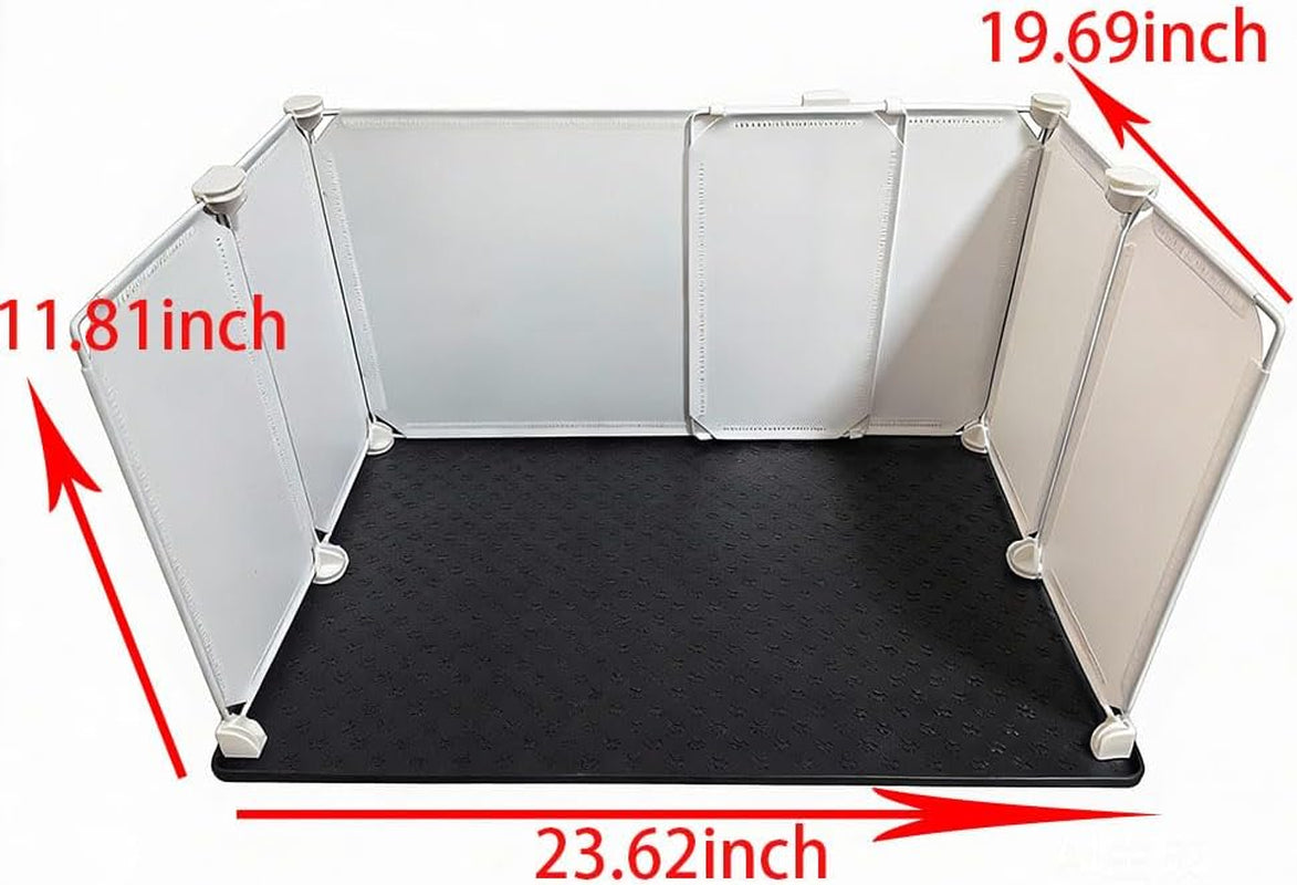 litter-box-splash-guard-litter-box-pee-shields-for-dogs-easy-to-clean-indoor-dog-fence-with-puppy-pee-pad-holder-tray-fits-suitable-for-small-and-young-dogs-small