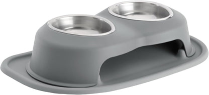 Weathertech Double High Pet Feeding System - Elevated Dog/Cat Bowls - 8 Inch High Dark Grey (DHC3208DGDG)14