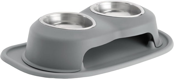 Weathertech Double High Pet Feeding System - Elevated Dog/Cat Bowls - 8 Inch High Dark Grey (DHC3208DGDG)14