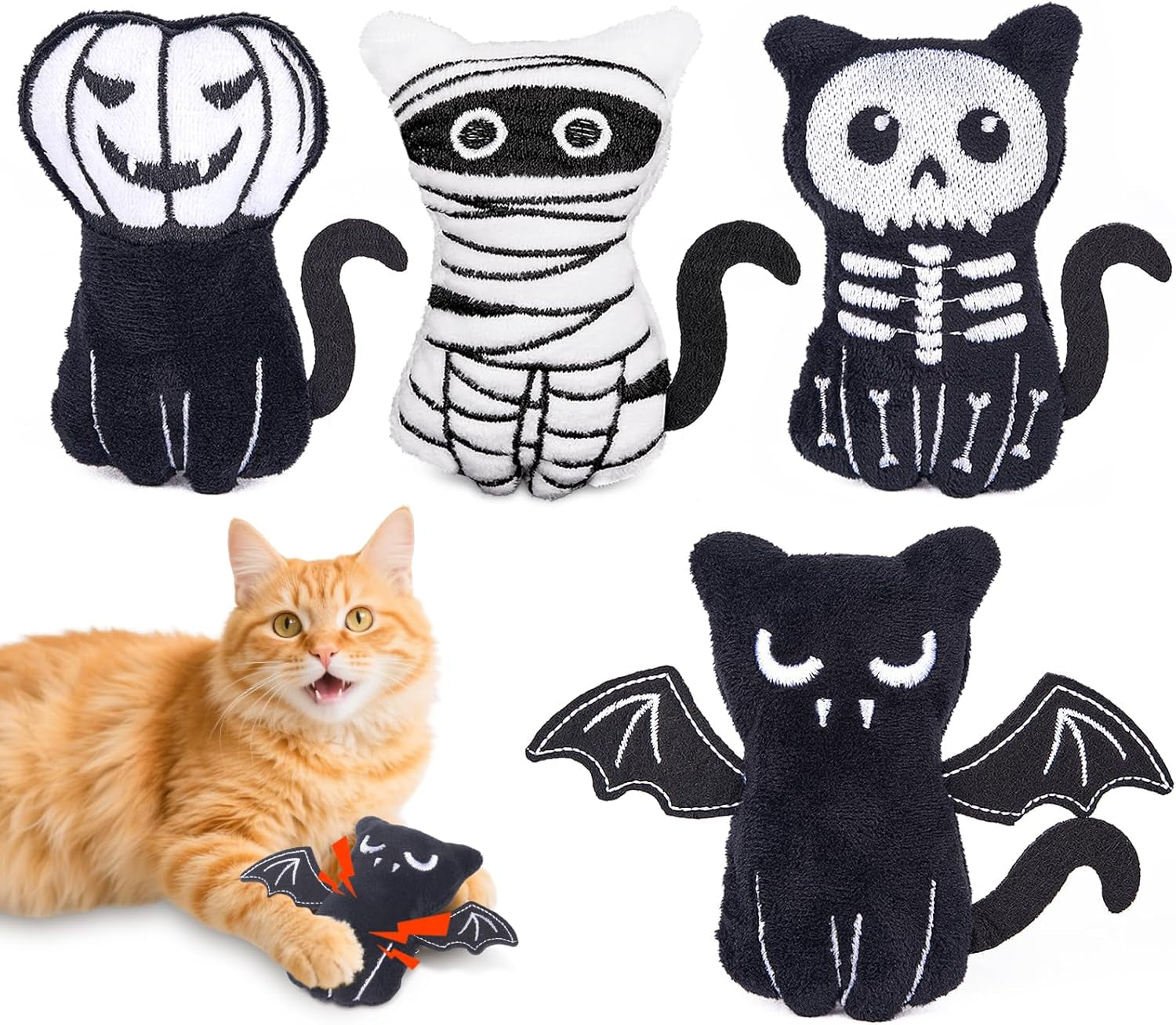 retro-shaw-catnip-toys-4-pack-horror-goth-cat-toys-for-indoor-cats-kitten-crinkle-interactive-cat-nip-kitty-toys-for-all-breeds-3-7-inches