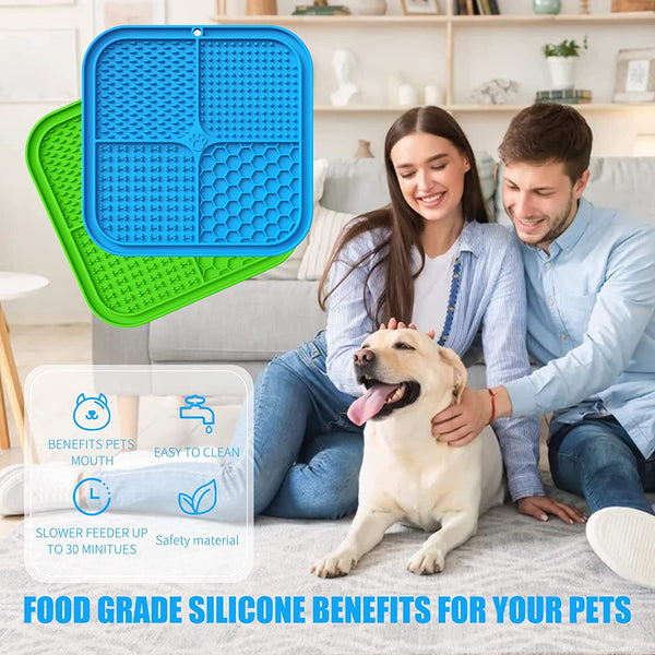 Honomastry Lick Mat for Dogs, Premium Lick Pad with Suction Cups for Dog Anxiety Relief, Slow Feeder Dog Bowls, Bathing, Grooming and Training.5