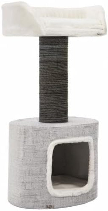 Trixie Fonda Cat Scratching Post 39 Inch - Cat Scratcher with Soft Fabric Covering Base and Durable Sisal Rope - for Large Cats with Condo Base and Platform - in Gray6
