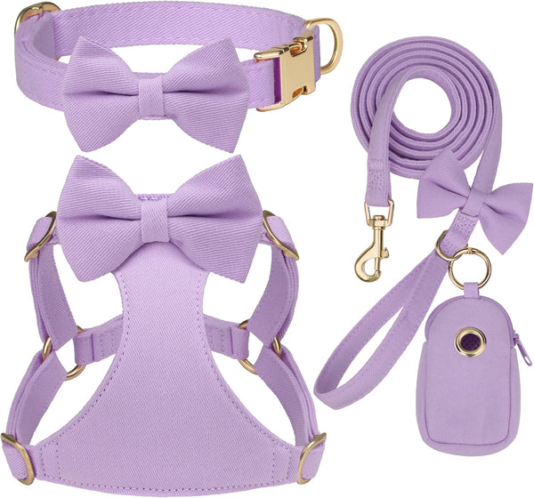 Beirui Cute Small Dog Harness Collar and Leash Set, Pink,Xxs,Chest 12-14" | for Small Dogs Puppy, Three Detachable Bows, Adjustable Step-In Vest, Yorkshire, Chihuahua, for Daily Walking Holiday Outfits9