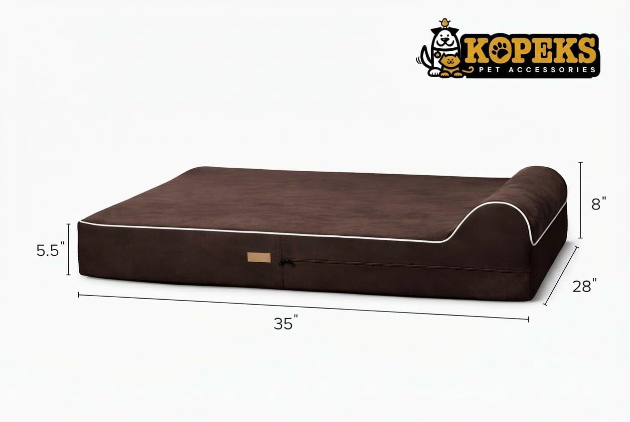 5-5-inch-thick-high-grade-orthopedic-memory-foam-dog-bed-with-pillow-and-easy-to-wash-removable-cover-with-anti-slip-bottom-free-waterproof-liner-included-for-medium-and-large-breed-dogs-brown